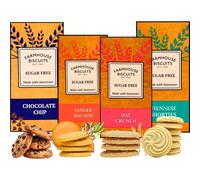Farmhouse Sugar Free Biscuits For Diabetics Multipack Selection Box - Viennese Shorties, Ginger Cookies, Choc Chip Cookies, Oat Crunch Cookies | Idea