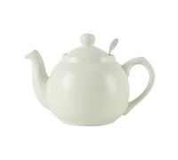 Farmhouse Teapot with Infuser, Ceramic, Matte Ivory, 2 Cup (600 ml)