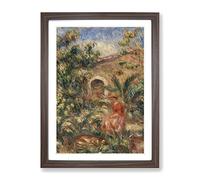Farmhouse Vol.1 By Pierre Auguste Renoir Classic Painting Framed Print | A3 Walnut Framed Wall Art | Ready to Hang | Farmhouse Historical Picture | Living Room Bedroom Lounge Office