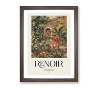 Farmhouse Vol.1 By Pierre Auguste Renoir Exhibition Museum Painting Framed Print | A3 Walnut Framed Wall Art | Ready to Hang | Farmhouse Historical Picture | Living Room Bedroom Lounge Office