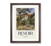 Farmhouse Vol.2 By Pierre Auguste Renoir Exhibition Museum Painting Framed Print | A2 Walnut Framed Wall Art | Ready to Hang | Farmhouse Historical Picture | Living Room Bedroom Lounge Office