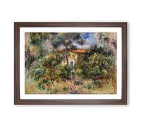 Farmhouse Vol.2 by Pierre-Auguste Renoir Framed Print | A2 Walnut Framed Wall Art | Ready to Hang | Farmhouse Nature Picture | Living Room Bedroom Lounge Office