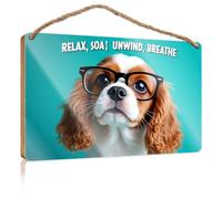 Farmhouse Wall Decor Signs Relax, Unwind, Breathe Playroom Decor The Room Decorations(20X30CM)