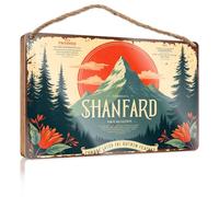 Farmhouse Wall Decor Signs Shanfard: Nature's Grandeur Unveiled Outside Fall Decorations Wood Sign Plaque(23X35CM)