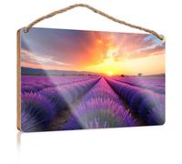 Farmhouse Wall Decor Signs Sunset Over Lavender Fields Playroom Decor The Room Decorations(15X28CM)