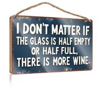Farmhouse Wall Decor Signs There Is More Wine. Outside Fall Decorations Wood Sign Plaque(20X30CM)
