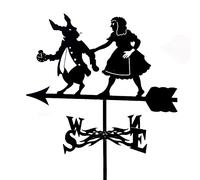 Farmhouse Weathervane Decorative Wind Vane Weather Vane Garden Mount Yard, Wind Direction Indicator Stainless Steel Measuring Tool Farm Durable Scene Ornaments