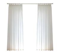 Farmhouse White Sheer ains 2 Panels Solid Color Kitchen Cafe Drapes 52W x 63L Inch Lightweight Polyester Perfect for Home Décor and Privacy