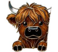 Farmhouse Window Corner Decor With Scottish Cattle Design Fits For AMERICAN Style Interior Themes For Rustic Wall Or Sill Accent Use(A)