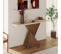 Farmhouse Wood Sofa Table, Long Accent Entryway Table for Hallway or Living Room, Space-Saving Design for Small Spaces