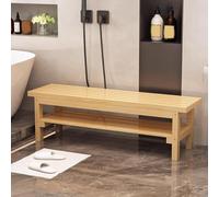 Farmhouse Wooden Bench for Living Room & DiningArmrestFree Design LowHeight Storage Entryway Bench Perfect for Entry Door & Bed End Seating