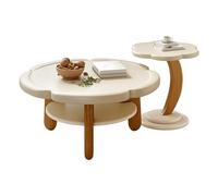 Farmhouse Wooden Coffee Table Set, Easy Assembly and Sturdy Design, Ideal for Living Room, Bedroom, and Office Use