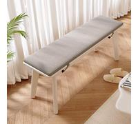 Farmhouse Wooden Dining Bench for Indoor Living Room & Entryway Upholstered Small Bench Easy Assembly Kitchen Fur Rustic Sle Home Décor