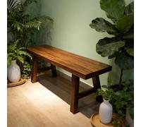 Farmhouse Wooden Dining Bench Slim Solid Wood Noodle Bench for Narrow Spaces Indoor & Outdoor UsePerfect for Dining Room Bedroom Porch (Brown 200x30x45cm)