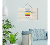 Farmhouse Wooden Sign Parking for Ecuadorian Only All Others Will Be Towed Cute Wood Plaque Sign Quote Rustic Gift Flag Vivid Color Primitive Decor Signs for Table Window 6x10 Inch