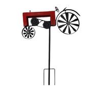 Farmhouses Spinner Antique Tractors Shape Windmill Iron Art Decoration For Outdoor Garden Yard With Rotating Design Windmill Tractor For Garden