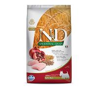 Farmina Natural and Delicious Chicken and Ancestral Low-Grain Formula Small Bites Dry Dog Food, 5.5-Pound