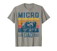 Farming Breed - Vintage Micro Pig Dad T-Shirt, Men, Slate Grey, X-Large