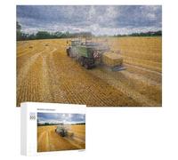 Farming Cubes Detailed Wooden Jigsaw Puzzle for Adults, 300 PCS