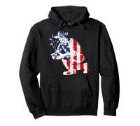 Farming Farmer American Flag Us Vintage Tractor Pullover Hoodie