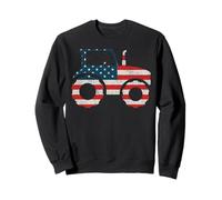Farming Farmer American Flag Us Vintage Tractor Sweatshirt