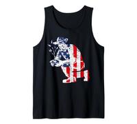 Farming Farmer American Flag Us Vintage Tractor Tank Top