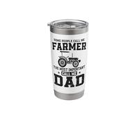 Farming Farmer Dad Father Vintage Tractor Some People Call Stainless Steel Insulated Tumbler