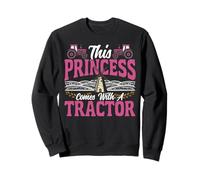 Farming Farmer Girl Female Tractor Vintage This Princess Sweatshirt