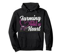 Farming Farmer Girl Tractor Vintage Farming It's A Work Of Pullover Hoodie