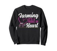 Farming Farmer Girl Tractor Vintage Farming It's A Work Of Sweatshirt
