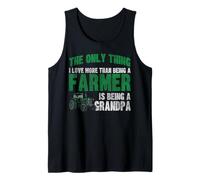 Farming Farmer Grandpa Tractor Retro Vintage The Only Thing Tank Top