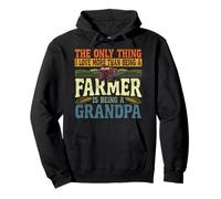 Farming Farmer Grandpa Tractor Vintage Retro The Only Thing Pullover Hoodie