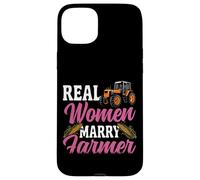 Farming Farmer Husband Wife Marriage Wedding Tractor Vintage Case for iPhone 15 Plus