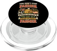 Farming Farmer Retired Grandpa Tractor You Don't Stop Being PopSockets PopGrip for MagSafe