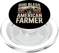 Farming Farmer Tractor God Bless The American Farmer PopSockets PopGrip for MagSafe