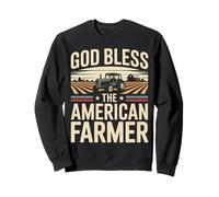 Farming Farmer Tractor God Bless The American Farmer Sweatshirt