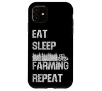 Farming Farmer Tractor Retro Vintage Eat Sleep Farming Case for iPhone 11