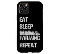 Farming Farmer Tractor Retro Vintage Eat Sleep Farming Case for iPhone 11 Pro