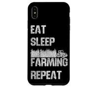 Farming Farmer Tractor Retro Vintage Eat Sleep Farming Case for iPhone XS Max