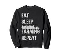 Farming Farmer Tractor Retro Vintage Eat Sleep Farming Sweatshirt