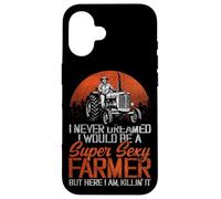Farming Farmer Tractor Retro Vintage I Never Dreamed I Would Case for iPhone 16
