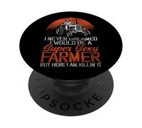 Farming Farmer Tractor Retro Vintage I Never Dreamed I Would PopSockets Adhesive PopGrip