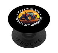 Farming Farmer Tractor Retro Vintage It's A Farmer Thing You PopSockets Adhesive PopGrip