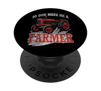 Farming Farmer Tractor Retro Vintage So God Made A Farmer PopSockets Adhesive PopGrip