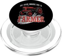 Farming Farmer Tractor Retro Vintage So God Made A Farmer PopSockets PopGrip for MagSafe