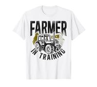 Farming Farmer Tractor Vintage Farmer In Training T-Shirt
