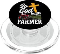 Farming Farmer Tractor Vintage So God Made A Farmer PopSockets PopGrip for MagSafe