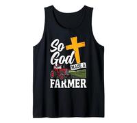 Farming Farmer Tractor Vintage So God Made A Farmer Tank Top