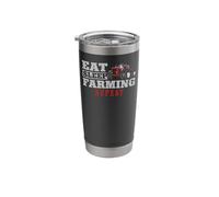 Farming Farmer Vintage Tractor Eat Sleep Farming Repeat Stainless Steel Insulated Tumbler