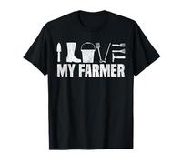 Farming Farmer Wife Girl Girlfriend Vintage Tractor I Love T-Shirt
